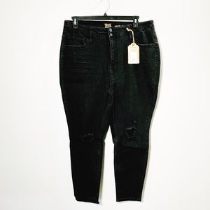 True Craft Plus High Rise Skinny Distressed Jean